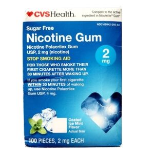 NEW CVS Health Sugar Free Gum, Ice Mint, 100 Count, 2mg